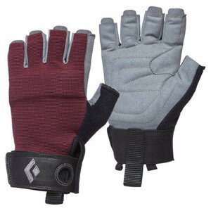 Ferratové rukavice Black Diamond W'S Crag Half-Finger Gloves Velikost rukavic: XS / Barva: červená