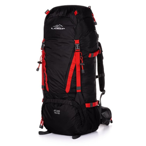 Turistický batoh Loap Atlas 70+10 Barva: černá/červená