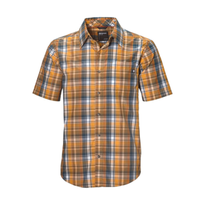 Pánská košile Marmot Lykken SS Velikost: L / Barva: oranžová/šedá