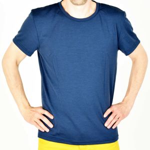Pánské triko Devold Eika Man Tee Velikost: XL / Barva: tmavě modrá
