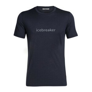 Pánské triko Icebreaker SS Crewe Icebreaker Wordmark Velikost: L / Barva: tmavě modrá
