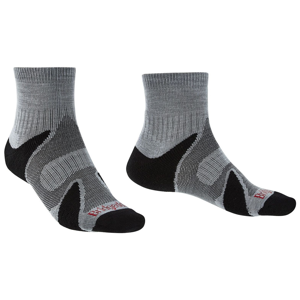 Pánské ponožky Bridgedale Trailsport LW MC Ankle Velikost ponožek: M / Barva: černá/stříbrná