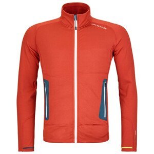 Pánská mikina Ortovox Fleece Light Jacket M Velikost: L / Barva: červená/modrá