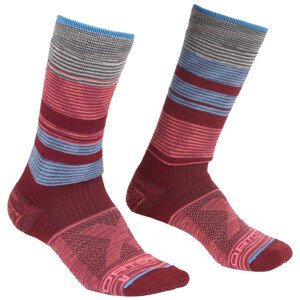 Dámské ponožky Ortovox All Mountain Mid Socks W Velikost ponožek: 35-38 / Barva: červená/modrá