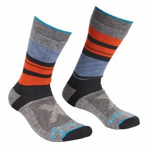 Pánské ponožky Ortovox All Mountain Mid Socks M Velikost ponožek: 39-41 / Barva: modrá/šedá