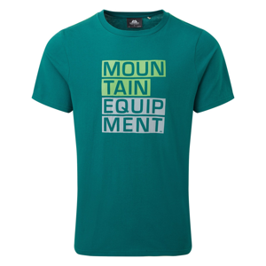 Pánské triko Mountain Equipment Block Letter Tee Velikost: M / Barva: zelená