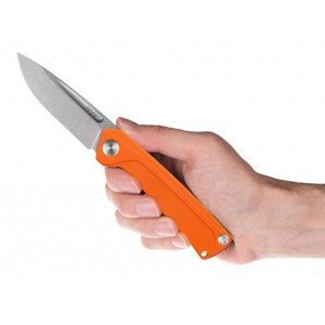 Nůž Acta non verba Z200 Stonewash/Plain Edge, G10 Barva: oranžová