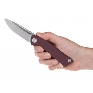 Zavírací nůž Acta non verba Z200 Stonewash/Plain Edge, G10 Barva: červená