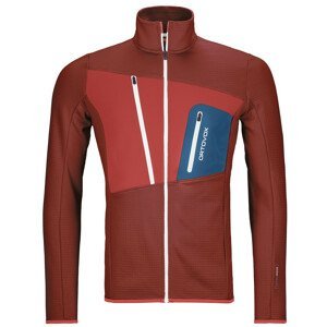 Pánská mikina Ortovox Fleece Grid Jacket Velikost: XL / Barva: červená/oranžová