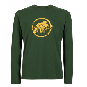 Pánské triko Mammut Logo Longsleeve Men Velikost: L / Barva: matná zelená