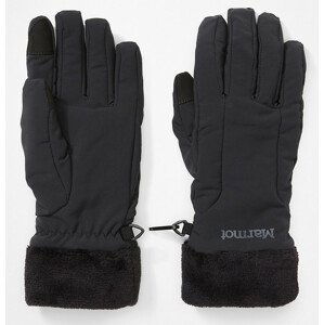 Dámské rukavice Marmot Wm's Fuzzy Wuzzy Glove (DWR) Velikost rukavic: S / Barva: černá