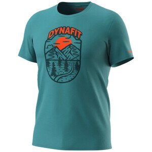 Pánské triko Dynafit Graphic Co M S/S Tee Velikost: XL / Barva: modrá/oranžová