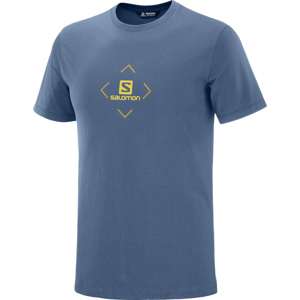 Pánské triko Salomon Coton Logo Tee Velikost: M / Barva: tmavě modrá