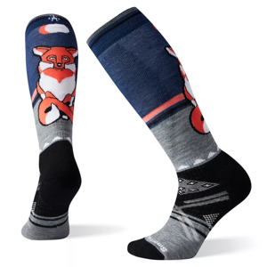 Dámské ponožky Smartwool W Phd Ski Medium Fox Pattern Velikost ponožek: 34-37 / Barva: černá