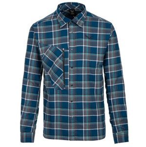 Pánská košile Salewa Fanes Flannel 4 Pl M L/S Srt. Velikost: L / Barva: modrá/bílá