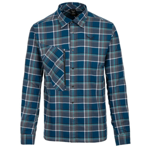 Pánská košile Salewa Fanes Flannel 4 Pl M L/S Shirt Velikost: XL / Barva: modrá/bílá
