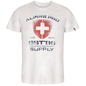Pánské triko Alpine Pro Drach Velikost: M / Barva: bílá