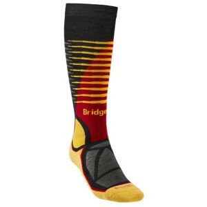 Pánské ponožky Bridgedale Ski Midweight Velikost ponožek: 40-43 / Barva: černá/žlutá