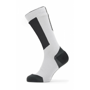 Nepromokavé ponožky Sealskinz WF Cold Weather Mid Length with Hydrostop Velikost ponožek: 43-46 / Barva: šedá/černá
