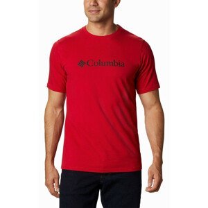 Pánské triko Columbia CSC Basic Logo Tee Velikost: M / Barva: červená