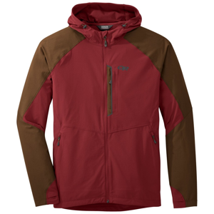 Pánská bunda Outdoor Research Ferrosi Hooded Jacket Velikost: M / Barva: červená