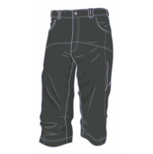 Pánské 3/4 kalhoty Warmpeace Boulder Velikost: XL / Barva: tmavě šedá
