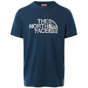 Pánské triko The North Face Woodcut Dome Tee-Eu Velikost: XXL / Barva: tmavě modrá