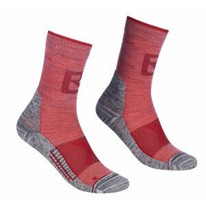 Dámské ponožky Ortovox Alpinist Pro Compr Mid Socks W Velikost ponožek: 39-41 / Barva: červená