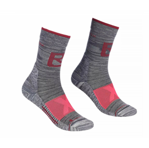 Dámské ponožky Ortovox Alpinist Pro Compr Mid Socks W Velikost ponožek: 39-41 / Barva: šedá