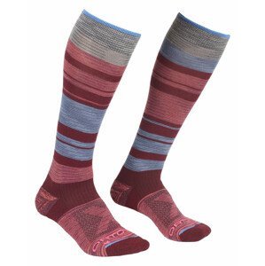 Dámské podkolenky Ortovox All Mountain Long Socks W Velikost ponožek: 42-44 / Barva: šedá/červená