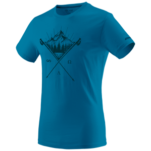 Pánské triko Dynafit Transalper Graphic M S/S Tee Velikost: L / Barva: modrá