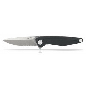 Zavírací nůž Acta Non Verba Z300 Liner lock, serrated edge, dural Barva: černá