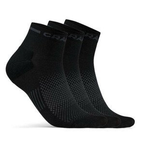Ponožky Craft Core Dry Mid 3-Pack Velikost ponožek: 46-48 / Barva: černá