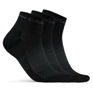 Ponožky Craft Core Dry Mid 3-Pack Velikost ponožek: 37-39 / Barva: černá
