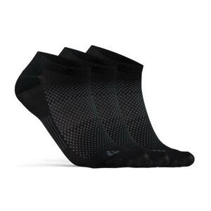 Ponožky Craft Core Dry Footies 3-Pack Velikost ponožek: 46-48 / Barva: černá