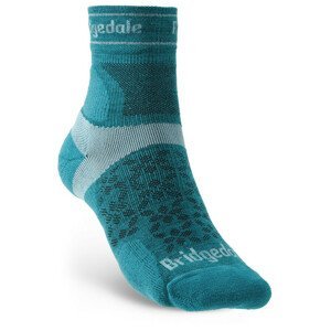 Dámské ponožky Bridgedale UL T2 MS 3/4 Crew Women's Velikost ponožek: 38-40 / Barva: tyrkysová