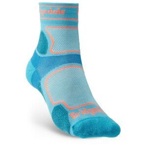 Dámské ponožky Bridgedale UL T2 CS 3/4 Crew Women's Velikost ponožek: 41-43 / Barva: světle modrá