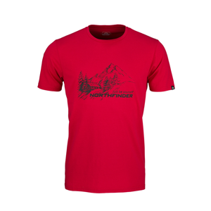 Pánské triko Northfinder Shane Velikost: XXL / Barva: červená