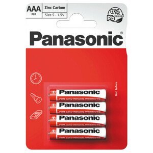 Baterie Panasonic Zinc AAA/4 Barva: bílá/červená