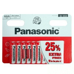 Baterie Panasonic Zinc C AAA/10 Barva: bílá/červená