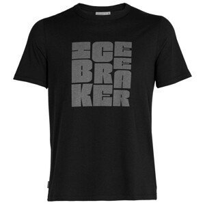 Pánské triko Icebreaker Central SS Tee Type Stack Velikost: L / Barva: černá