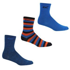 Dětské ponožky Regatta Kids3PkOutdoorSck Velikost ponožek: 32-34 / Barva: modrá