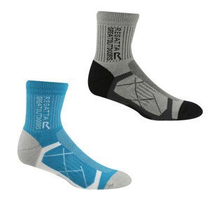 Dámské ponožky Regatta Ladies 2pk Sock Velikost ponožek: 39-42 / Barva: šedá/modrá