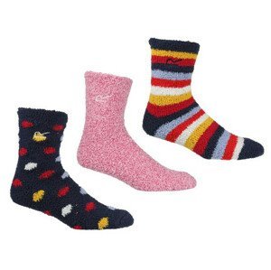 Dámské ponožky Regatta Ladies3pkCosySock Velikost ponožek: 39-42 / Barva: šedá/modrá