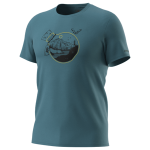 Pánské triko Dynafit Artist Series Co T-Shirt M 2021 Velikost: XL / Barva: modrá/žlutá