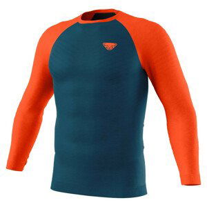 Pánské funkční triko Dynafit Tour Light Merino M L/S Tee Velikost: XL / Barva: modrá/oranžová