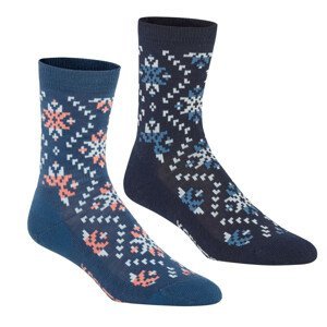 Ponožky Kari Traa Tiril Wool Sock 2PK Velikost ponožek: 39-41 / Barva: modrá