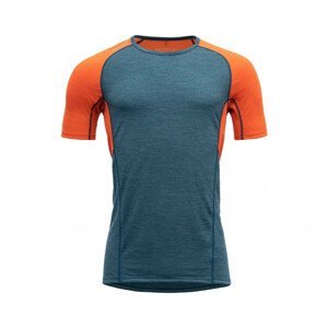 Pánské funkční triko Devold Running Man T-Shirt Velikost: L / Barva: modrá/oranžová