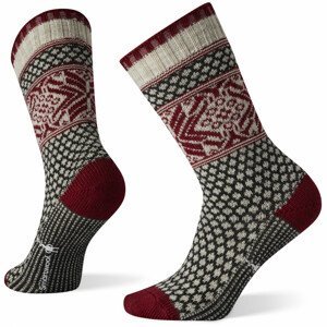 Dámské ponožky Smartwool W Everyday Popcorn Snowflake Pattern Crew Velikost ponožek: 34-37 / Barva: červená