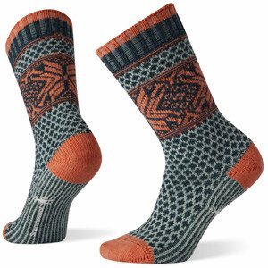 Dámské ponožky Smartwool W Everyday Popcorn Snowflake Pattern Crew Velikost ponožek: 34-37 / Barva: zelená/oranžová